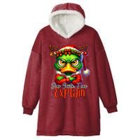Dear Santa I Can Explain Funny Sarcastic Grumpy Duck Christmas Hooded Wearable Blanket