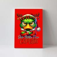 Dear Santa I Can Explain Funny Sarcastic Grumpy Duck Christmas Canvas