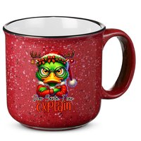 Dear Santa I Can Explain Funny Sarcastic Grumpy Duck Christmas 15oz Campfire Ceramic Mug