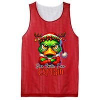 Dear Santa I Can Explain Funny Sarcastic Grumpy Duck Christmas Mesh Reversible Basketball Jersey Tank