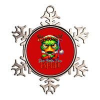 Dear Santa I Can Explain Funny Sarcastic Grumpy Duck Christmas Metallic Star Ornament