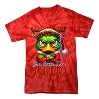 Dear Santa I Can Explain Funny Sarcastic Grumpy Duck Christmas Tie-Dye T-Shirt