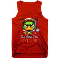 Dear Santa I Can Explain Funny Sarcastic Grumpy Duck Christmas Tank Top