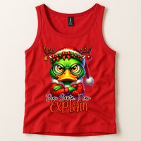 Dear Santa I Can Explain Funny Sarcastic Grumpy Duck Christmas Tank Top