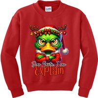 Dear Santa I Can Explain Funny Sarcastic Grumpy Duck Christmas Kids Sweatshirt