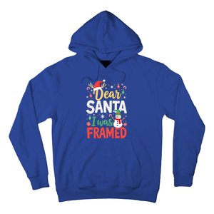 Dear Santa I Was Framed Christmas Cool Gift Hoodie