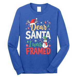 Dear Santa I Was Framed Christmas Cool Gift Long Sleeve Shirt