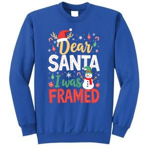 Dear Santa I Was Framed Christmas Cool Gift Sweatshirt