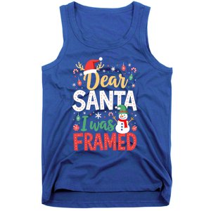 Dear Santa I Was Framed Christmas Cool Gift Tank Top