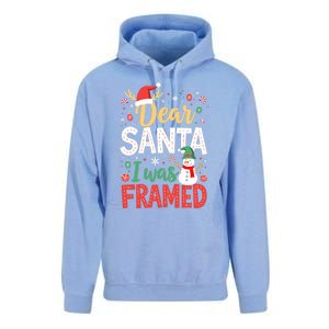 Dear Santa I Was Framed Christmas Cool Gift Unisex Surf Hoodie