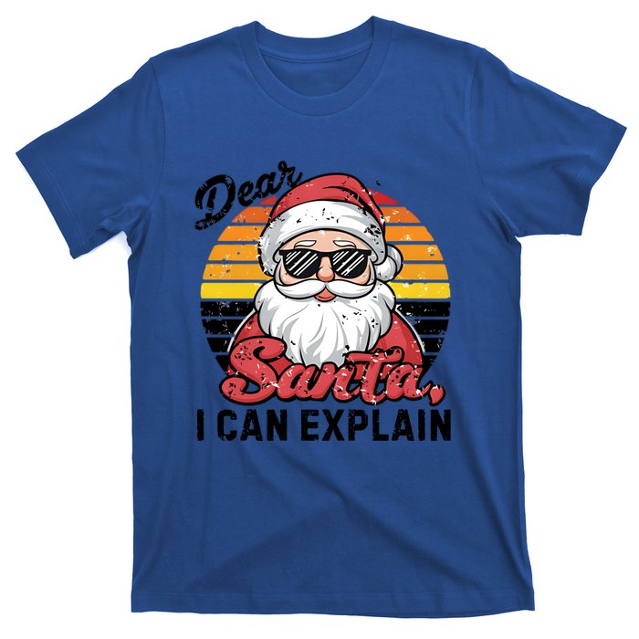 Dear Santa I Can Explain Funny Santa Christmas Party Group Gift T-Shirt