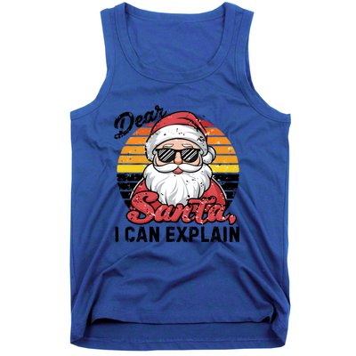 Dear Santa I Can Explain Funny Santa Christmas Party Group Gift Tank Top