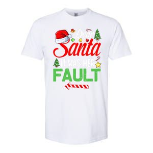 Dear Santa It Was Her Fault Funny Xmas Couples For Christmas Gift Softstyle CVC T-Shirt