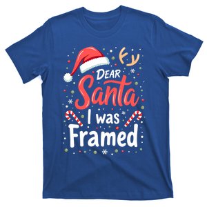 Dear Santa I Was Framed Christmas Gift T-Shirt