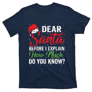 Dear Santa I Can Explain Funny Christmas Adults T-Shirt