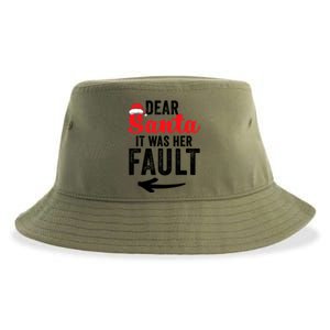 Dear Santa It Was Her Fault Funny Gift Sustainable Bucket Hat