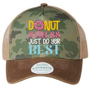 Donut Stress Just Do Your Best Rock The Test Day Teacher Legacy Tie Dye Trucker Hat