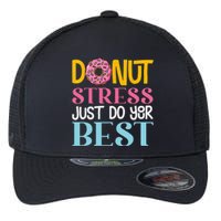 Donut Stress Just Do Your Best Rock The Test Day Teacher Flexfit Unipanel Trucker Cap