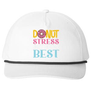 Donut Stress Just Do Your Best Rock The Test Day Teacher Snapback Five-Panel Rope Hat