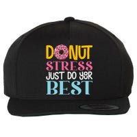 Donut Stress Just Do Your Best Rock The Test Day Teacher Wool Snapback Cap