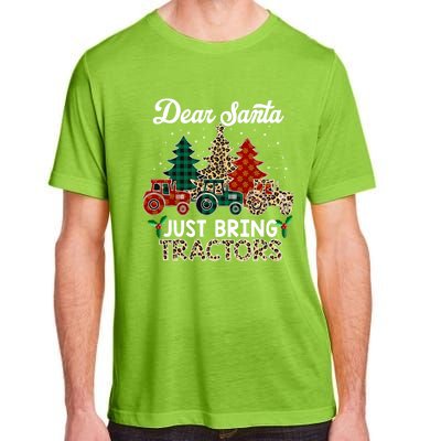 Dear Santa Just Bring Tractors Christmas Tree Adult ChromaSoft Performance T-Shirt