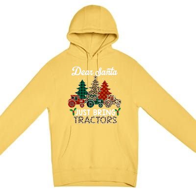 Dear Santa Just Bring Tractors Christmas Tree Premium Pullover Hoodie