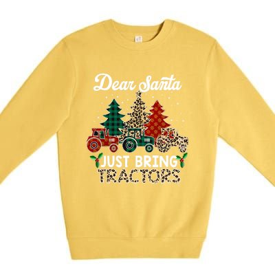 Dear Santa Just Bring Tractors Christmas Tree Premium Crewneck Sweatshirt