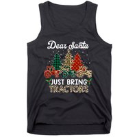 Dear Santa Just Bring Tractors Christmas Tree Tank Top