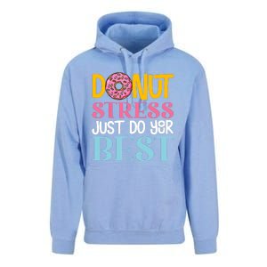 Donut Stress Just Do Your Best Rock The Test Day Teacher Unisex Surf Hoodie