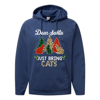 Dear Santa Just Bring Cats Christmas Gift Performance Fleece Hoodie