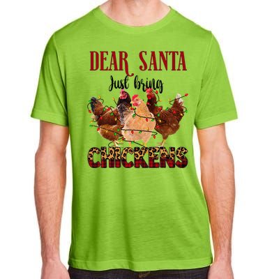 Dear Santa Just Bring Chickens Christmas Chicken Lovers Xmas Adult ChromaSoft Performance T-Shirt