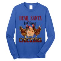 Dear Santa Just Bring Chickens Christmas Chicken Lovers Xmas Long Sleeve Shirt