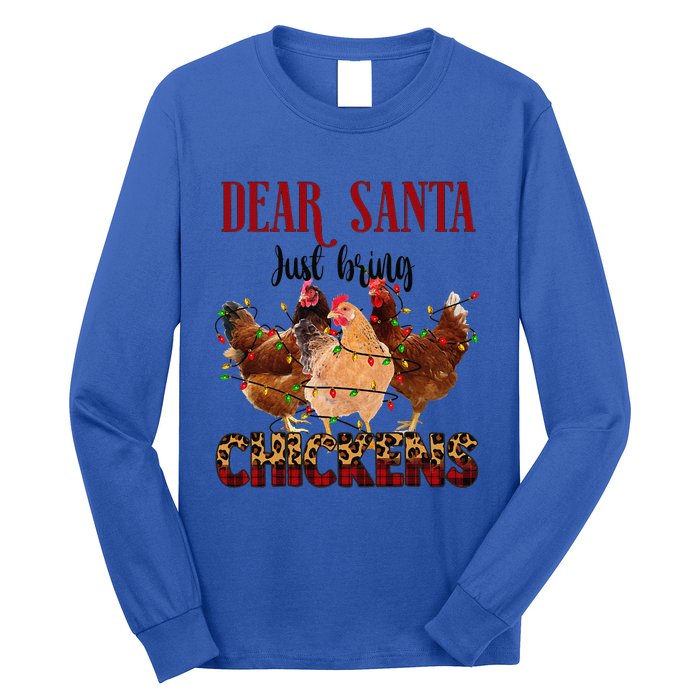 Dear Santa Just Bring Chickens Christmas Chicken Lovers Xmas Long Sleeve Shirt