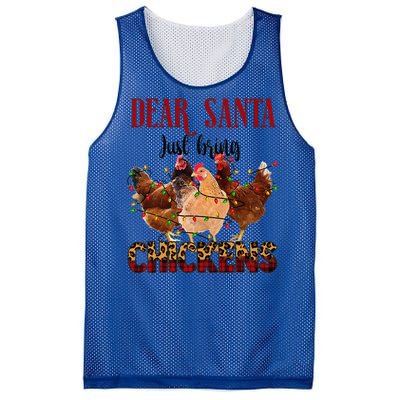 Dear Santa Just Bring Chickens Christmas Chicken Lovers Xmas Mesh Reversible Basketball Jersey Tank