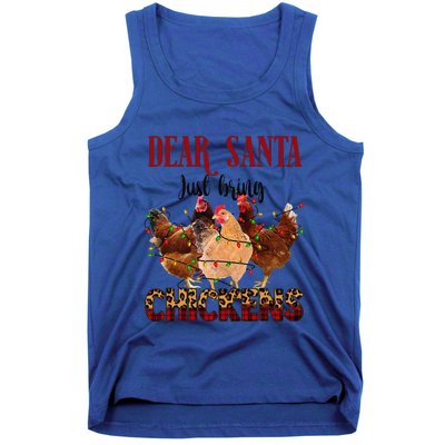 Dear Santa Just Bring Chickens Christmas Chicken Lovers Xmas Tank Top