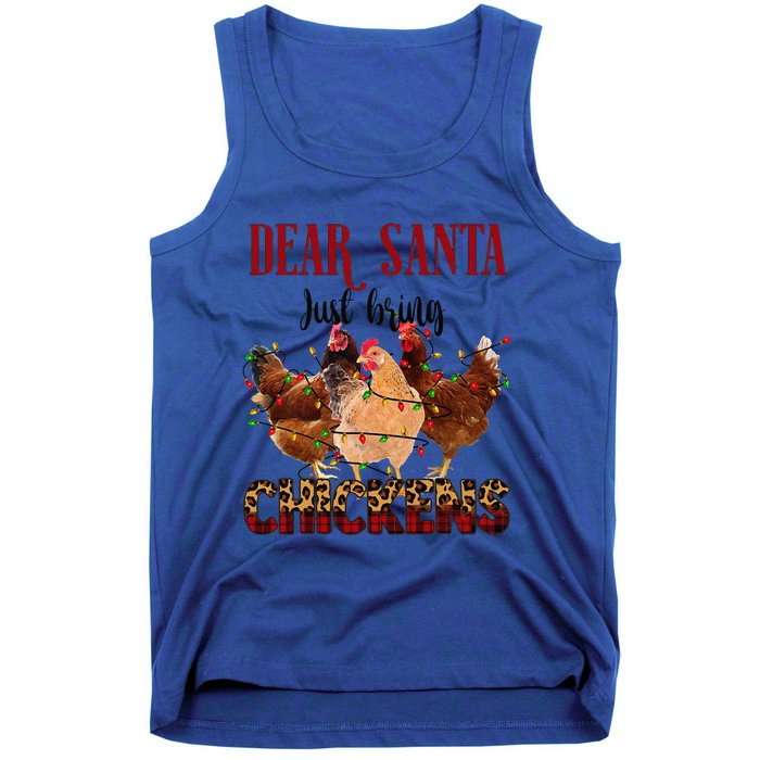 Dear Santa Just Bring Chickens Christmas Chicken Lovers Xmas Tank Top