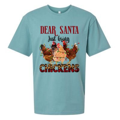 Dear Santa Just Bring Chickens Christmas Chicken Lovers Xmas Sueded Cloud Jersey T-Shirt