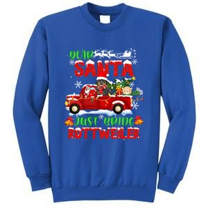 Dear Santa Just Bring Rottweiler Dog Funny Christmas Pajama Funny Gift Tall Sweatshirt