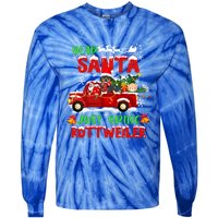 Dear Santa Just Bring Rottweiler Dog Funny Christmas Pajama Funny Gift Tie-Dye Long Sleeve Shirt