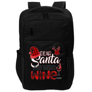 Dear Santa Just Bring Wine Please Funny Christmas Meaningful Gift Impact Tech Backpack