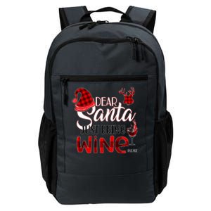 Dear Santa Just Bring Wine Please Funny Christmas Meaningful Gift Daily Commute Backpack