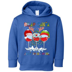 Dear Santa Just Bring Wine Cute Gift Toddler Hoodie