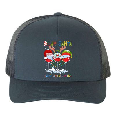 Dear Santa Just Bring Wine Cute Gift Yupoong Adult 5-Panel Trucker Hat