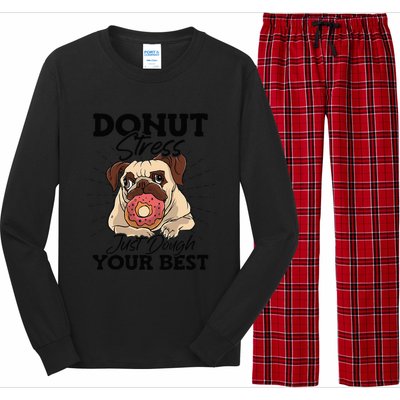 Donut Stress Just Dough Your Best Stress Awareness Dog Long Sleeve Pajama Set