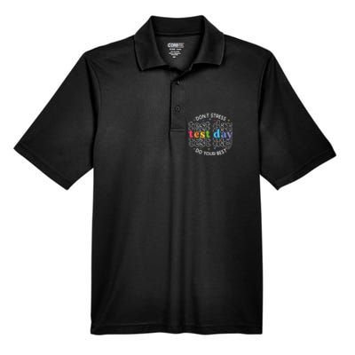 Don't Stress Just Do Your Best Funny Test Day Teacher Men's Origin Performance Pique Polo