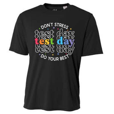 Don't Stress Just Do Your Best Funny Test Day Teacher Cooling Performance Crew T-Shirt