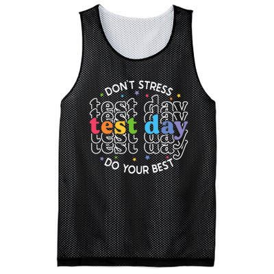 Don't Stress Just Do Your Best Funny Test Day Teacher Mesh Reversible Basketball Jersey Tank