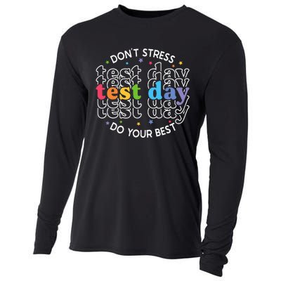 Don't Stress Just Do Your Best Funny Test Day Teacher Cooling Performance Long Sleeve Crew