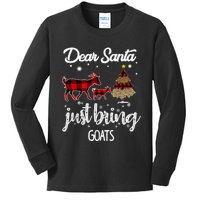 Dear Santa just bring Goats Christmas Kids Long Sleeve Shirt