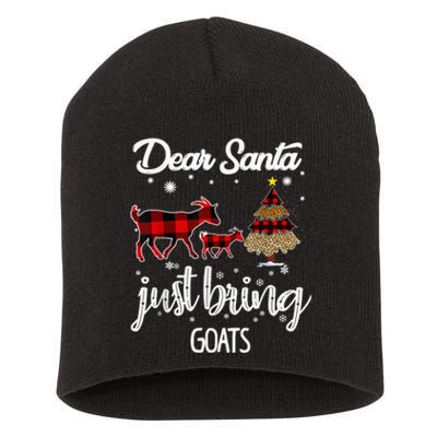 Dear Santa just bring Goats Christmas Short Acrylic Beanie